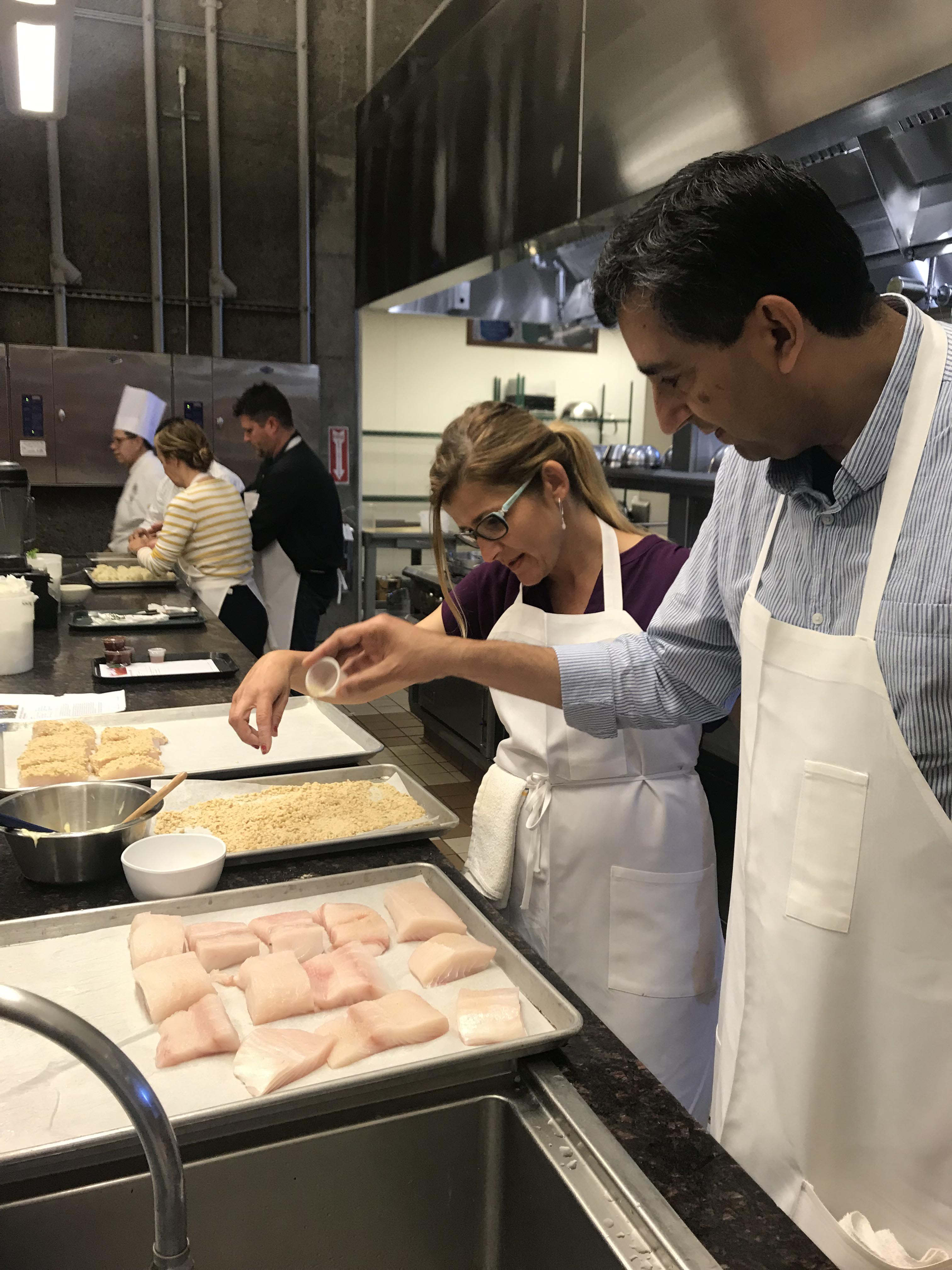team photo cooking class